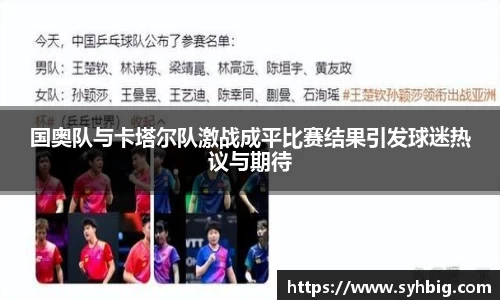 国奥队与卡塔尔队激战成平比赛结果引发球迷热议与期待